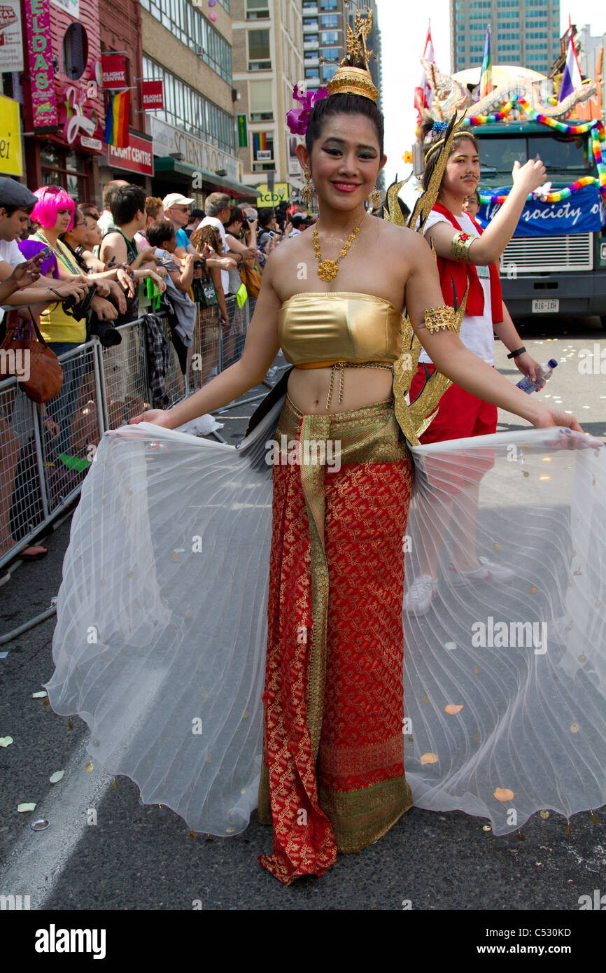 Donna thai pride parade Foto Stock