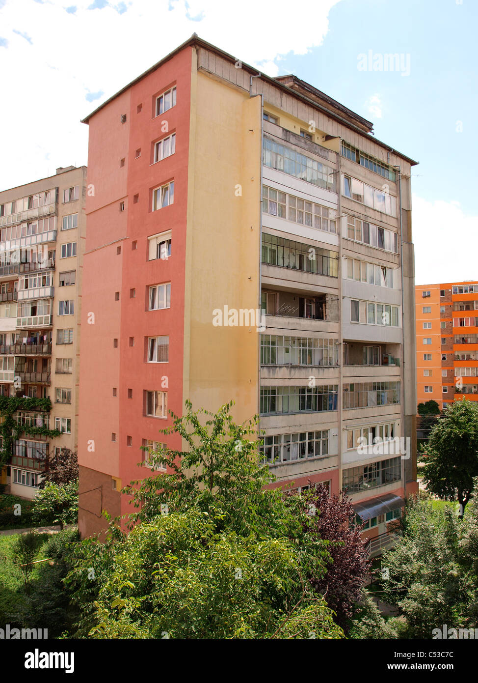 Blocchi di costruzione dell'Europa orientale. Foto Stock