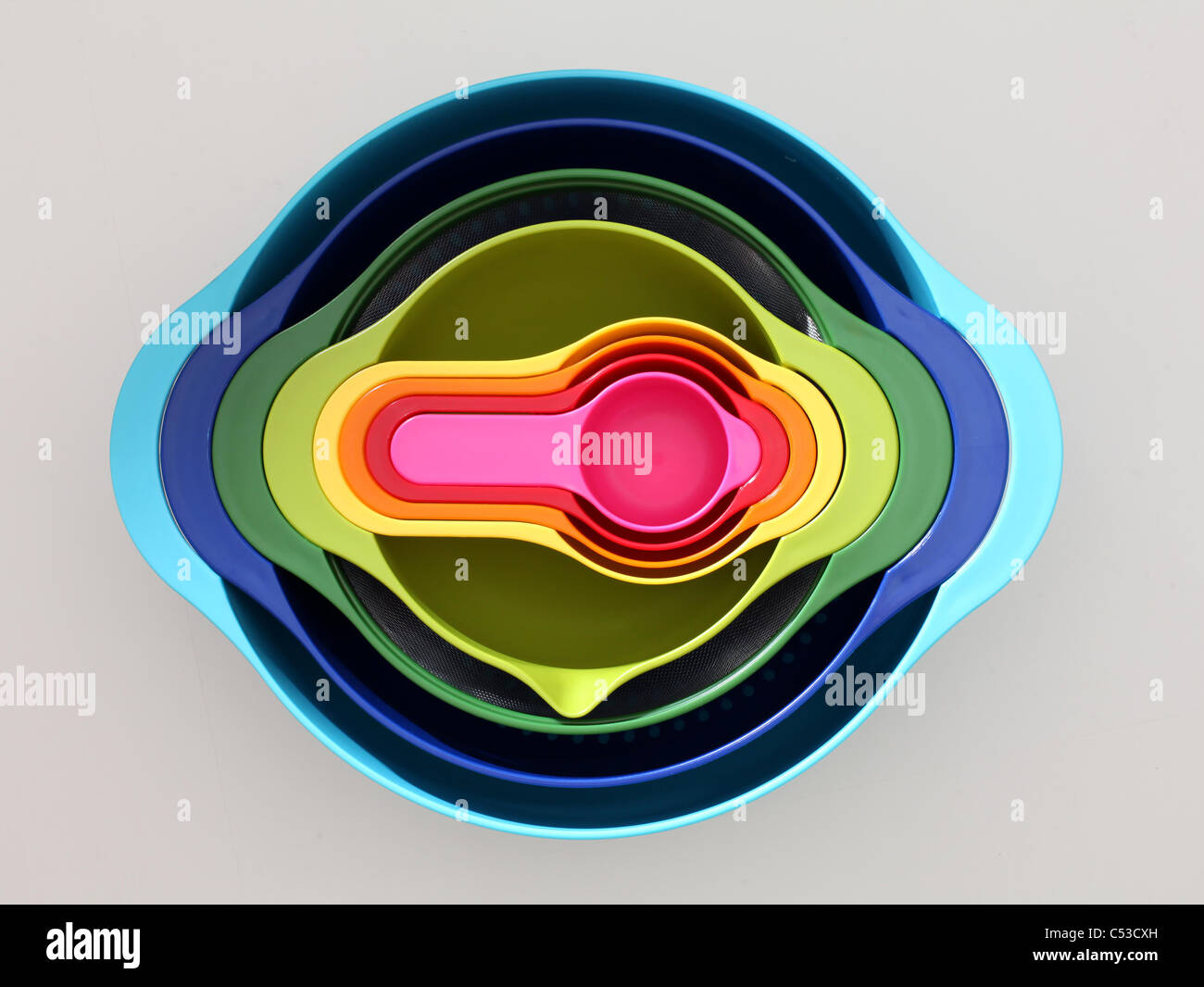 Joseph Joseph Nest 8 Preparazione alimentare Set. Foto di James Boardman. Foto Stock