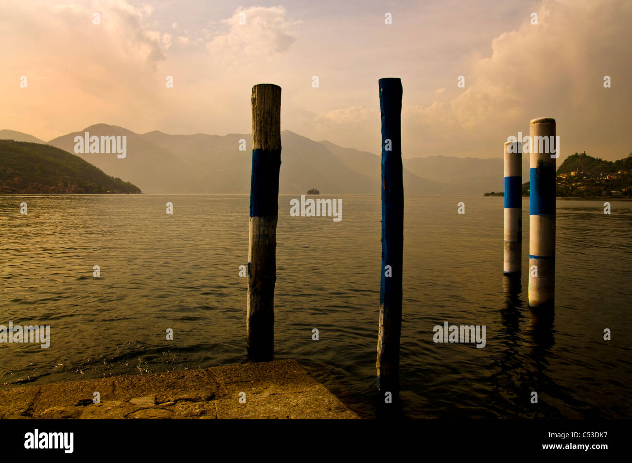 Il lago d'Iseo Sebino Foto Stock