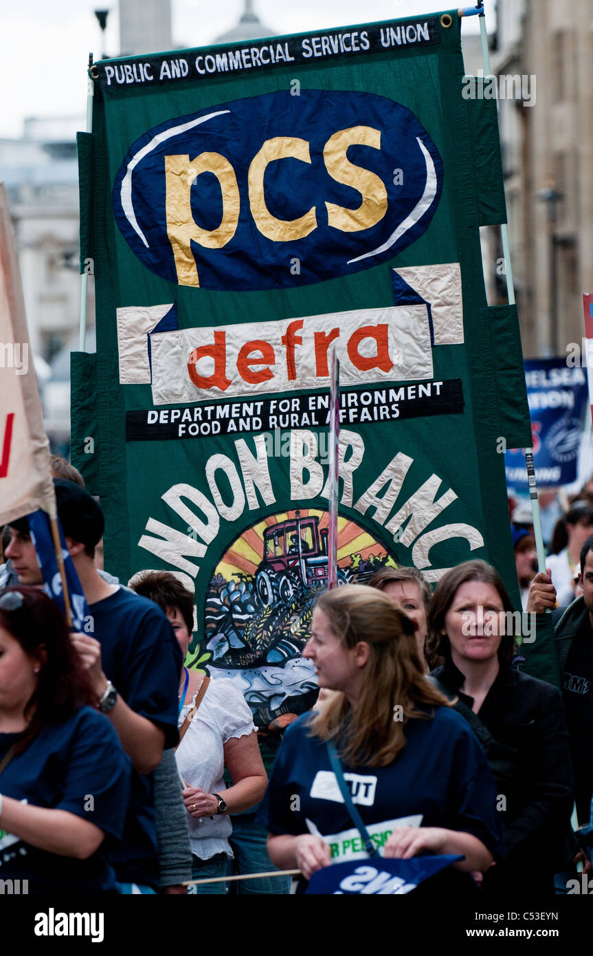 La dimostrazione contro il settore pubblico tagli. Foto di Gordon Scammell Foto Stock