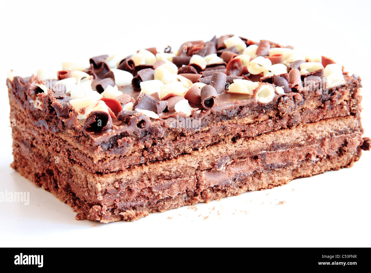 Fresh meravigliosamente Soffici brownie con un profondo fudgy sapore di cioccolato Foto Stock