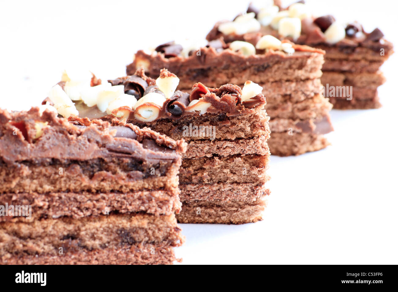 Fresh meravigliosamente Soffici brownie con un profondo fudge sapore di cioccolato Foto Stock