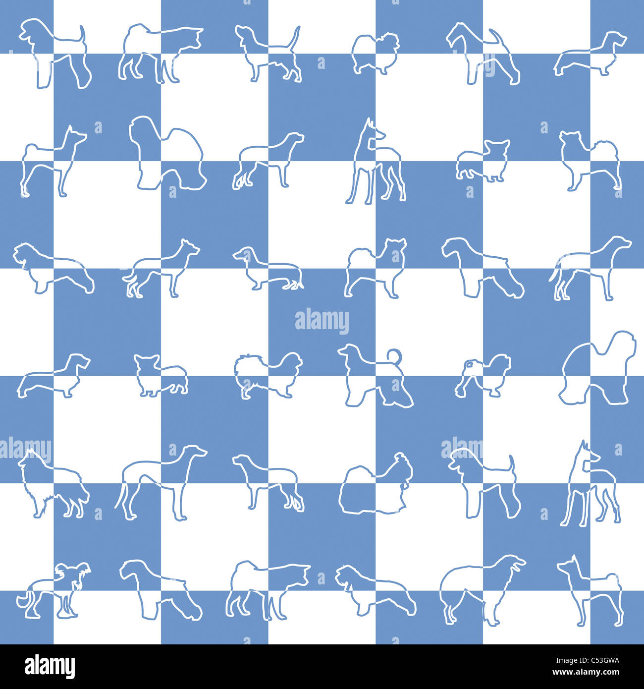 Blue cane razze pattern Foto Stock