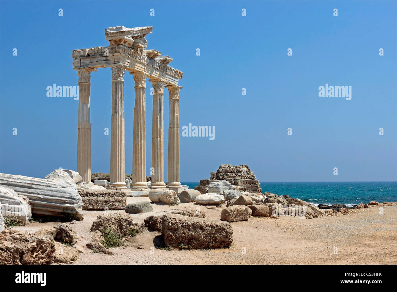 Tempio di Apollo, laterale, Turchia Foto Stock