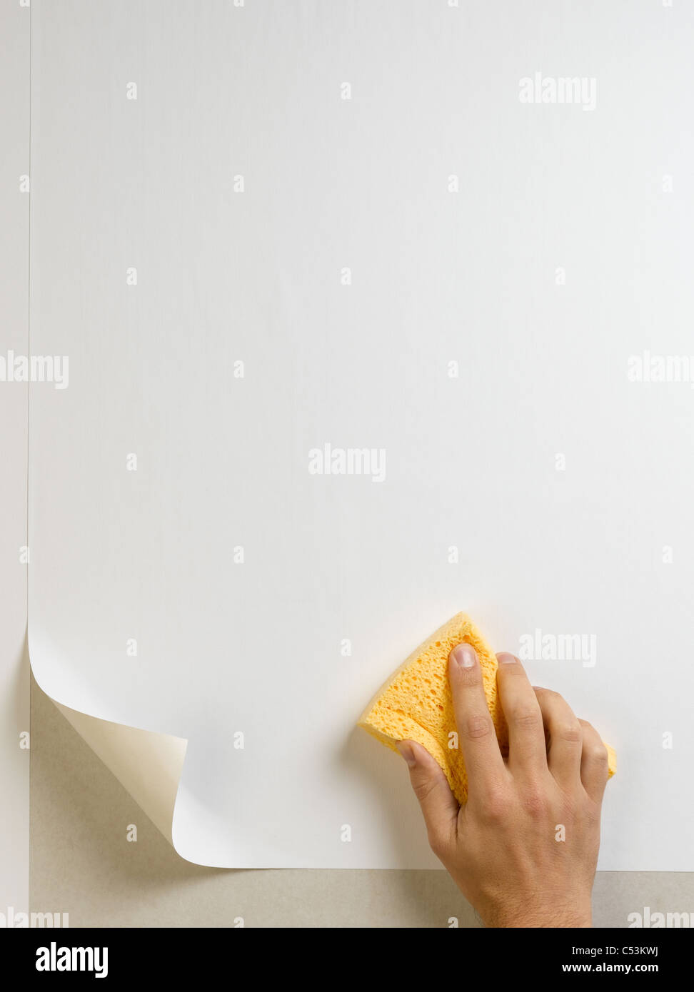 Hanging wallpaper Foto Stock