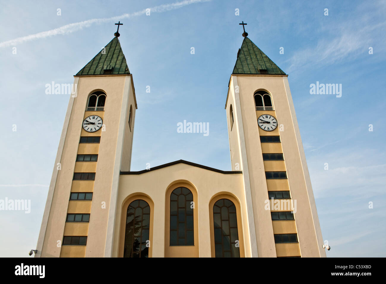 La Bosnia e Erzegovina, Medugorje. Chiesa del santuario di Međugorje, Erzegovina, Bosnia Erzegovina, l'Europa. Foto Stock