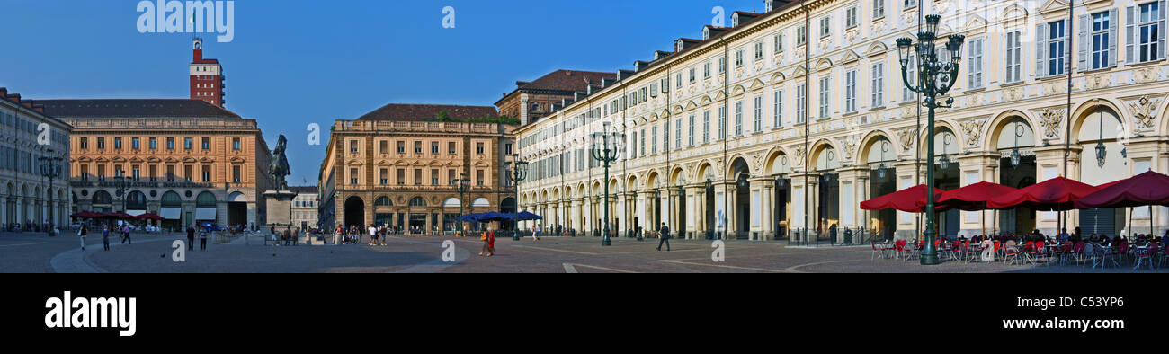 Piazza San Carlo a Torino. Foto Stock