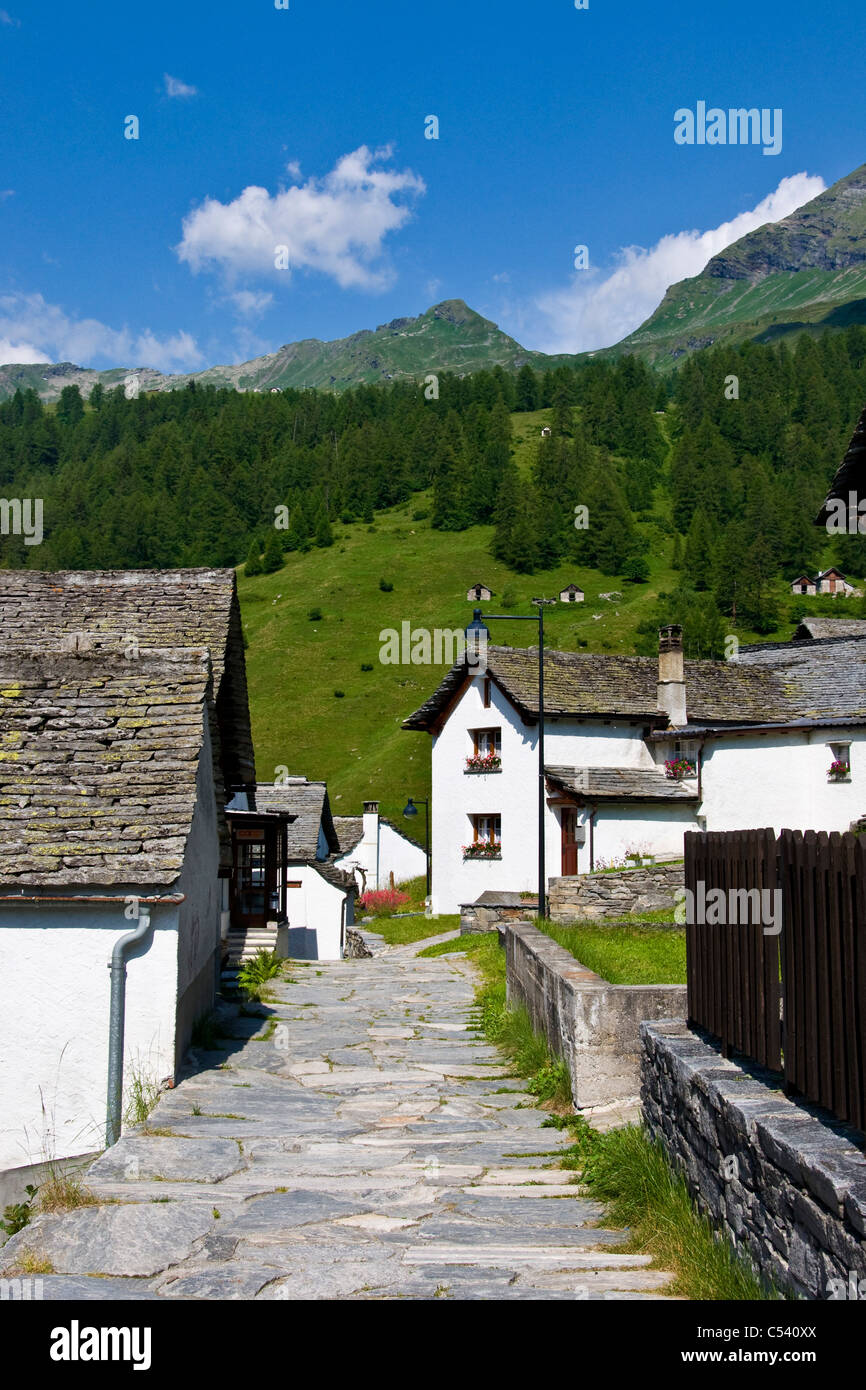 Bosco Gurin, Ticino, Svizzera Foto Stock