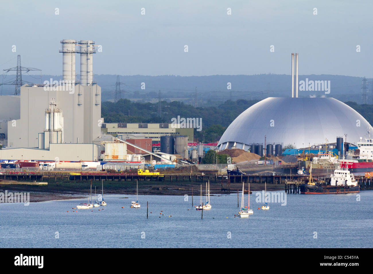 Marchwood inceneritore e Power Station, Southampton Foto Stock