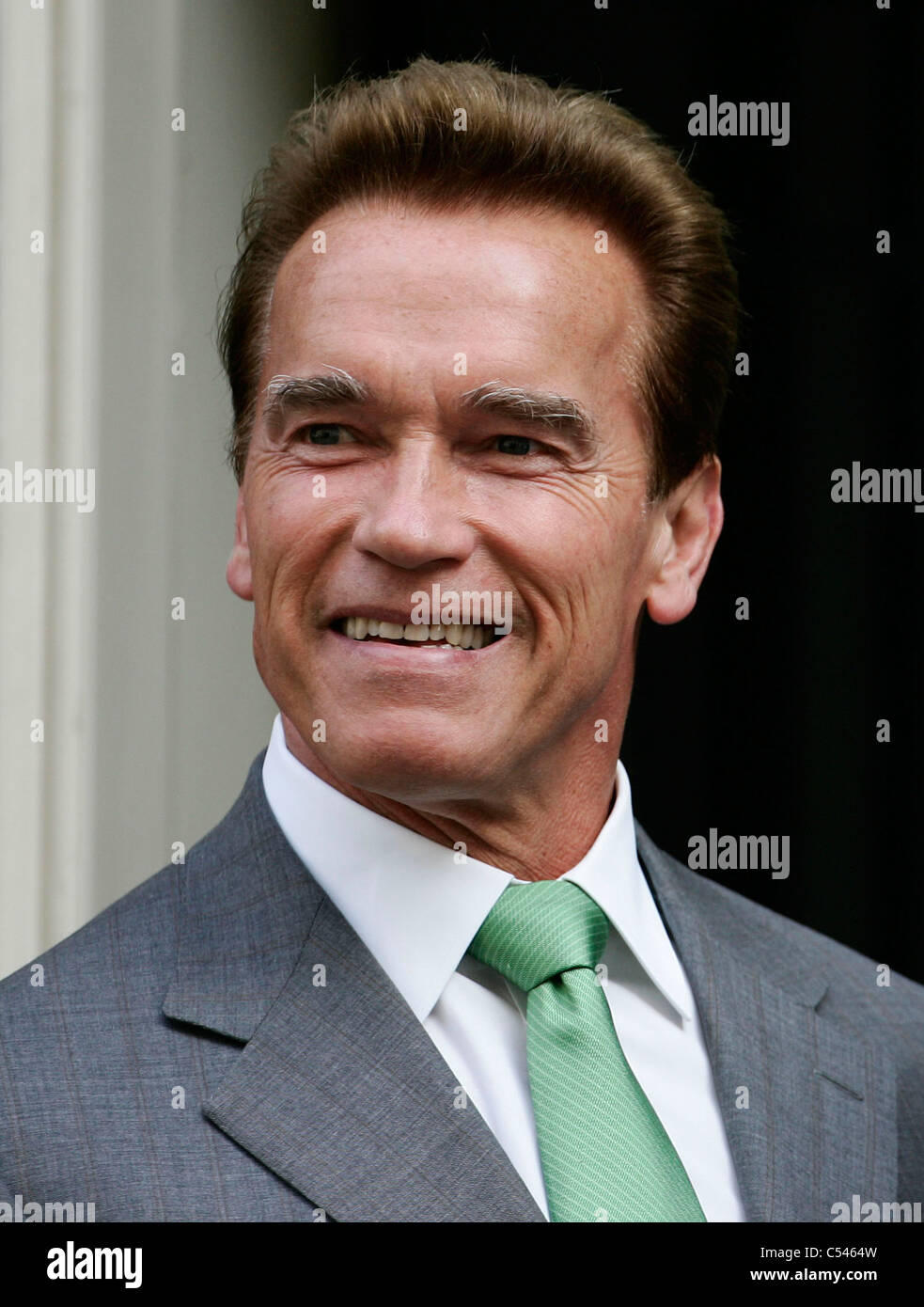 Attore americano culturista ed ex governatore della California Arnold Schwarzenegger. Foto di James Boardman. Foto Stock