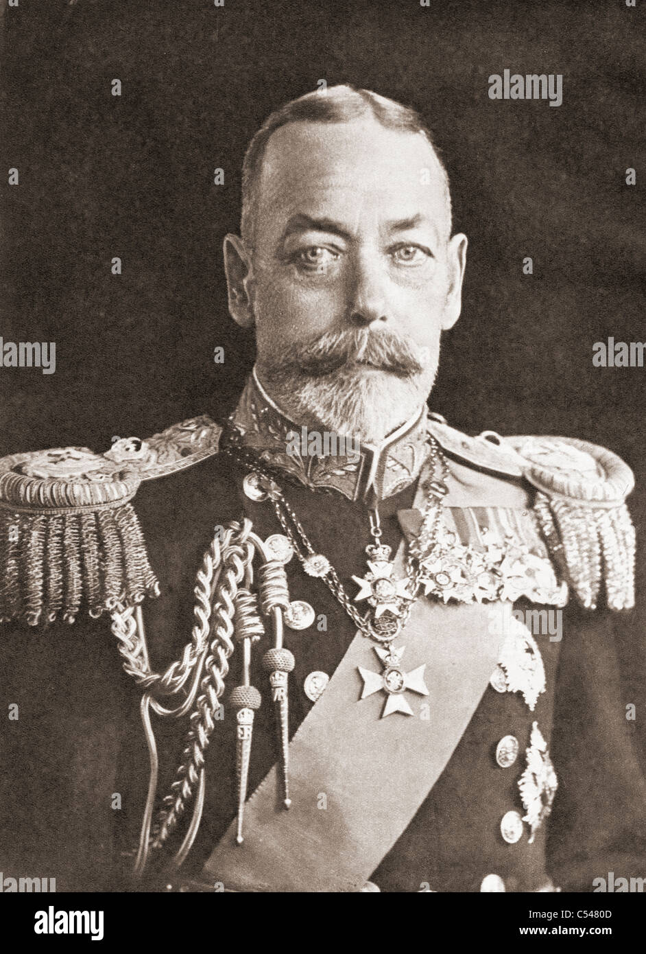 Il re George V. George Frederick Ernest Albert, 1865 - 1936. Re del Regno Unito. Foto Stock