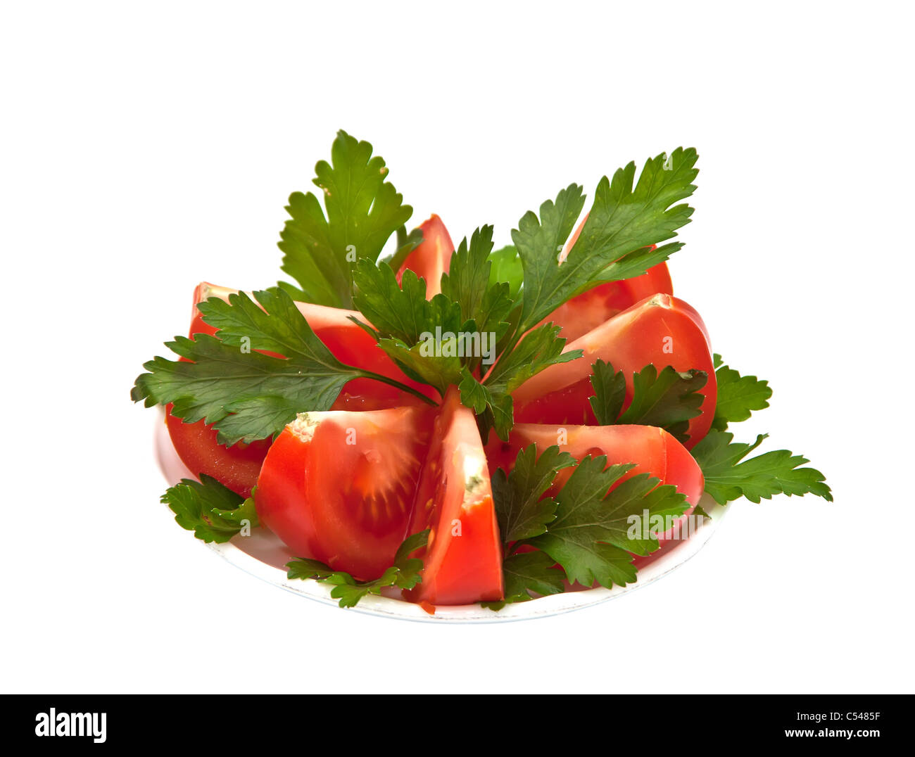 Insalata di pomodoro con prezzemolo. Foto Stock