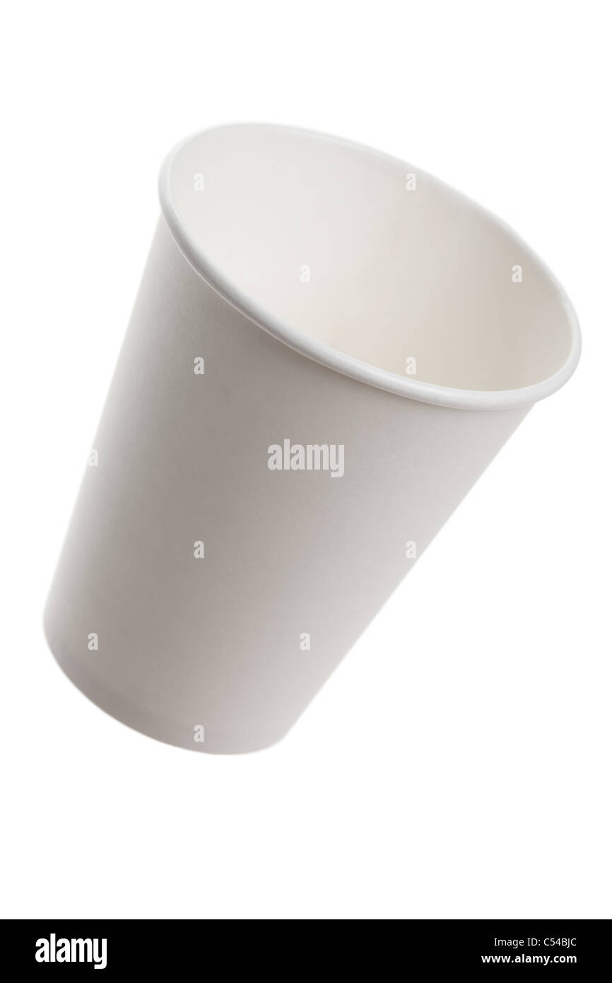 White Paper Cup close up Foto Stock