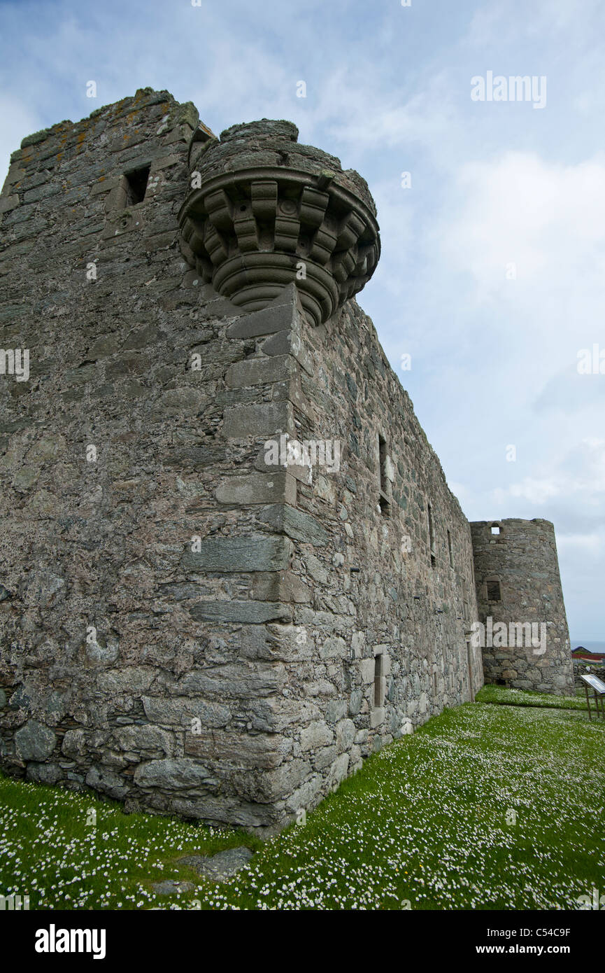 Il castello di Muness, isola di Unst, Shetland Scozia. SCO 7526 Foto Stock