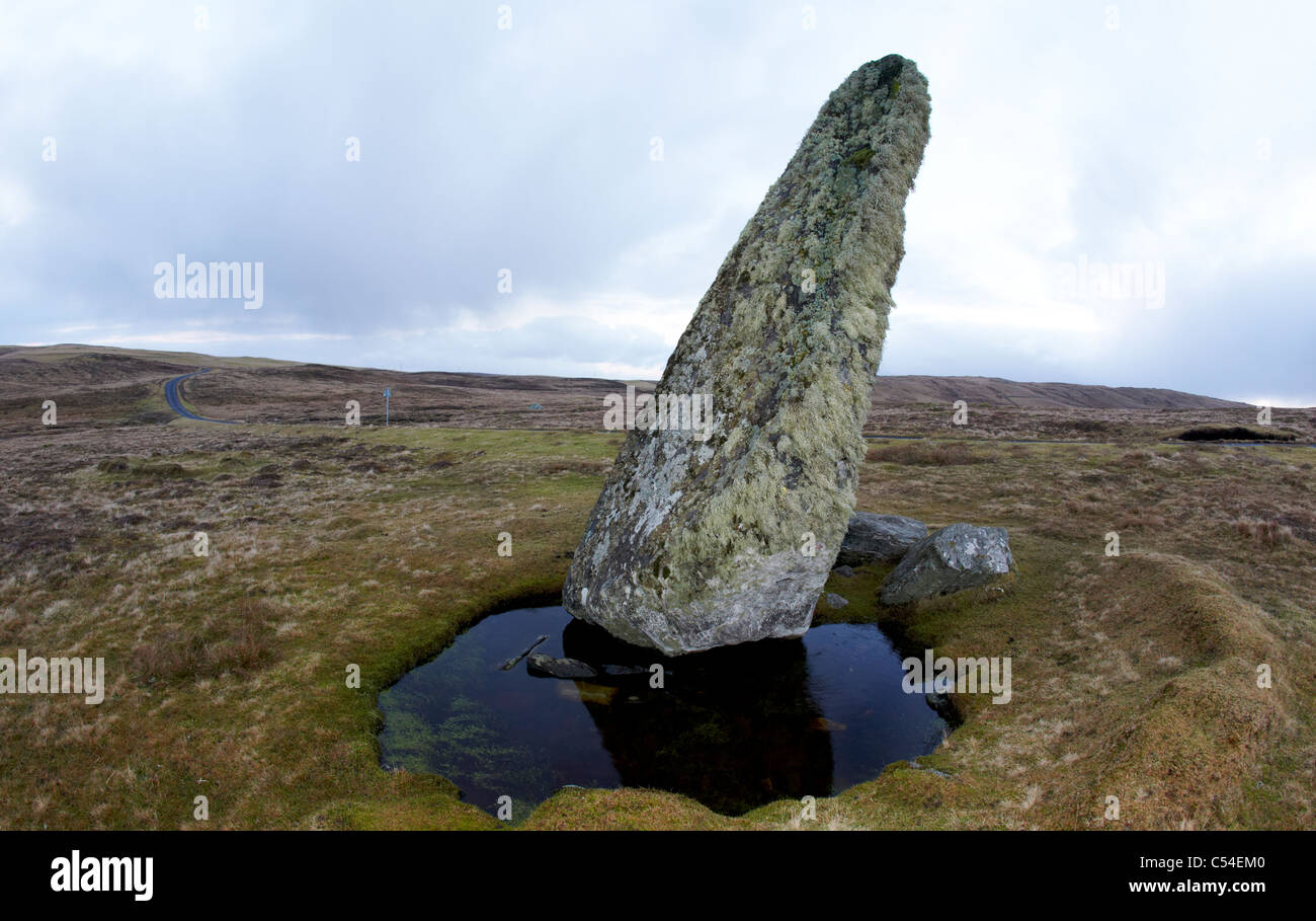 Antica pietra permanente di Unst Shetland Islands UK Foto Stock