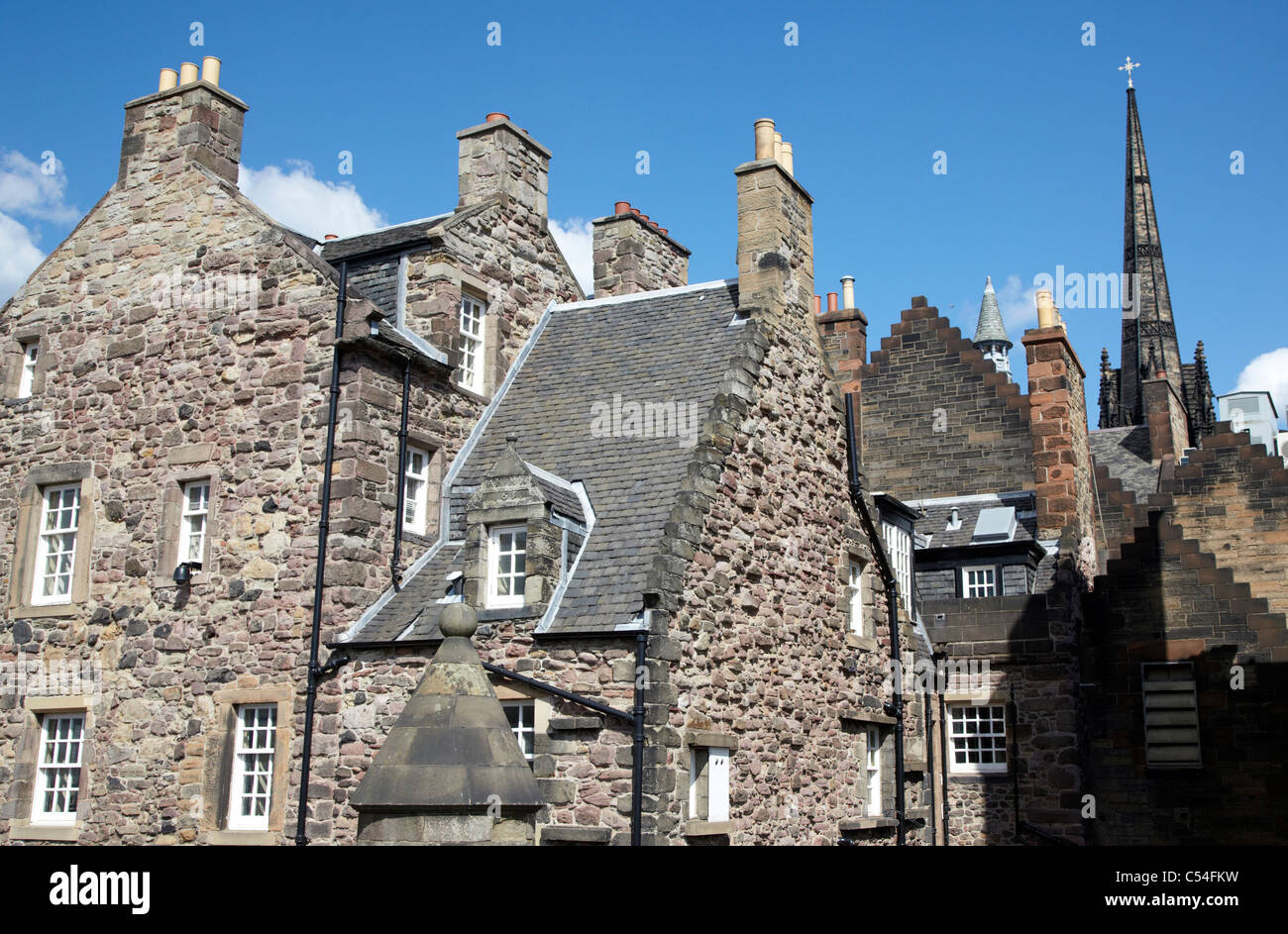 Architettura tradizionale scozzese di Edimburgo REGNO UNITO Foto Stock