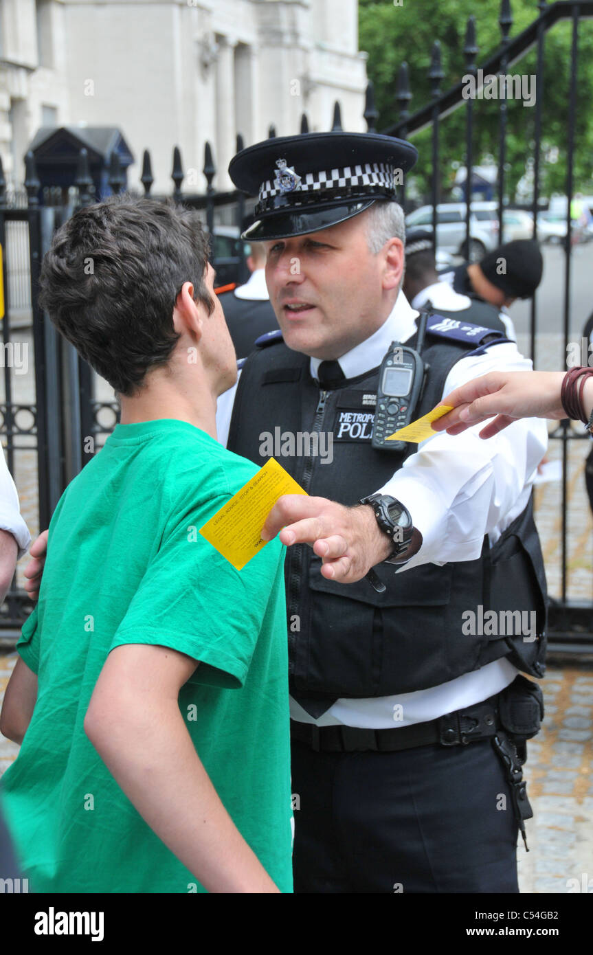 Jody Mcintyre TUC anti sciopero tagli 30 giugno 2011 Raccordi dado all unisono ATL Foto Stock