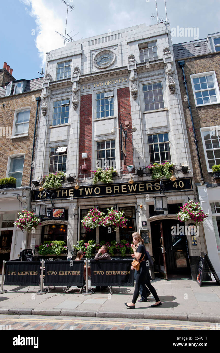 I due Breweres Pub, Covent Garden, Londra, Regno Unito Foto Stock