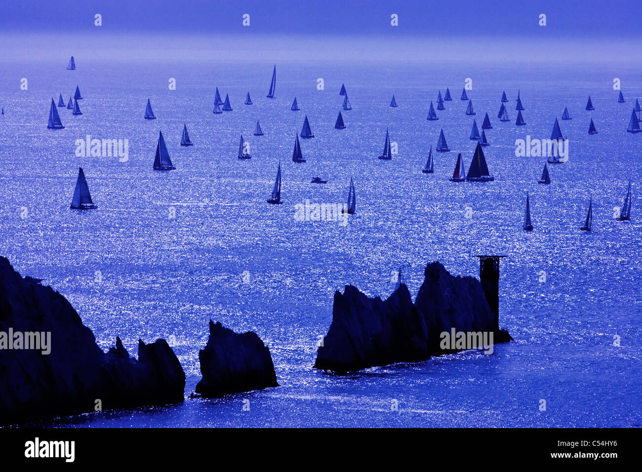 Fastnet Race, 2009, aghi, Cowes, Solent, Isle of Wight, England, Regno Unito Foto Stock