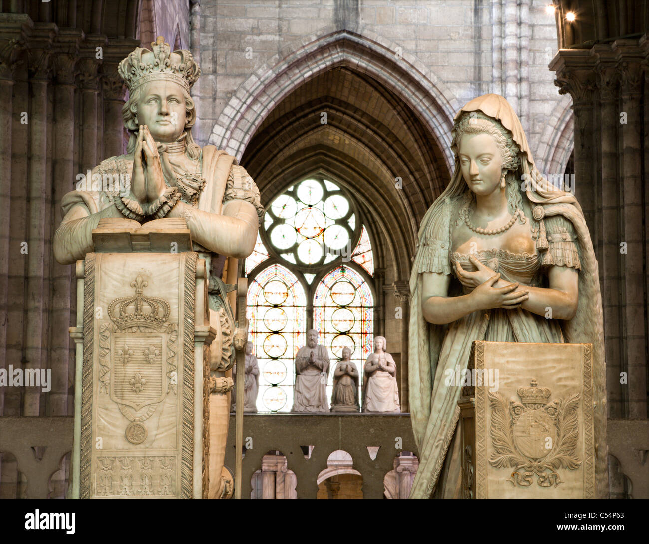 Parigi - paryer di Maria Antonietta e Luigi XVI da Saint Denis cattedrale gotica - Tomba Foto Stock