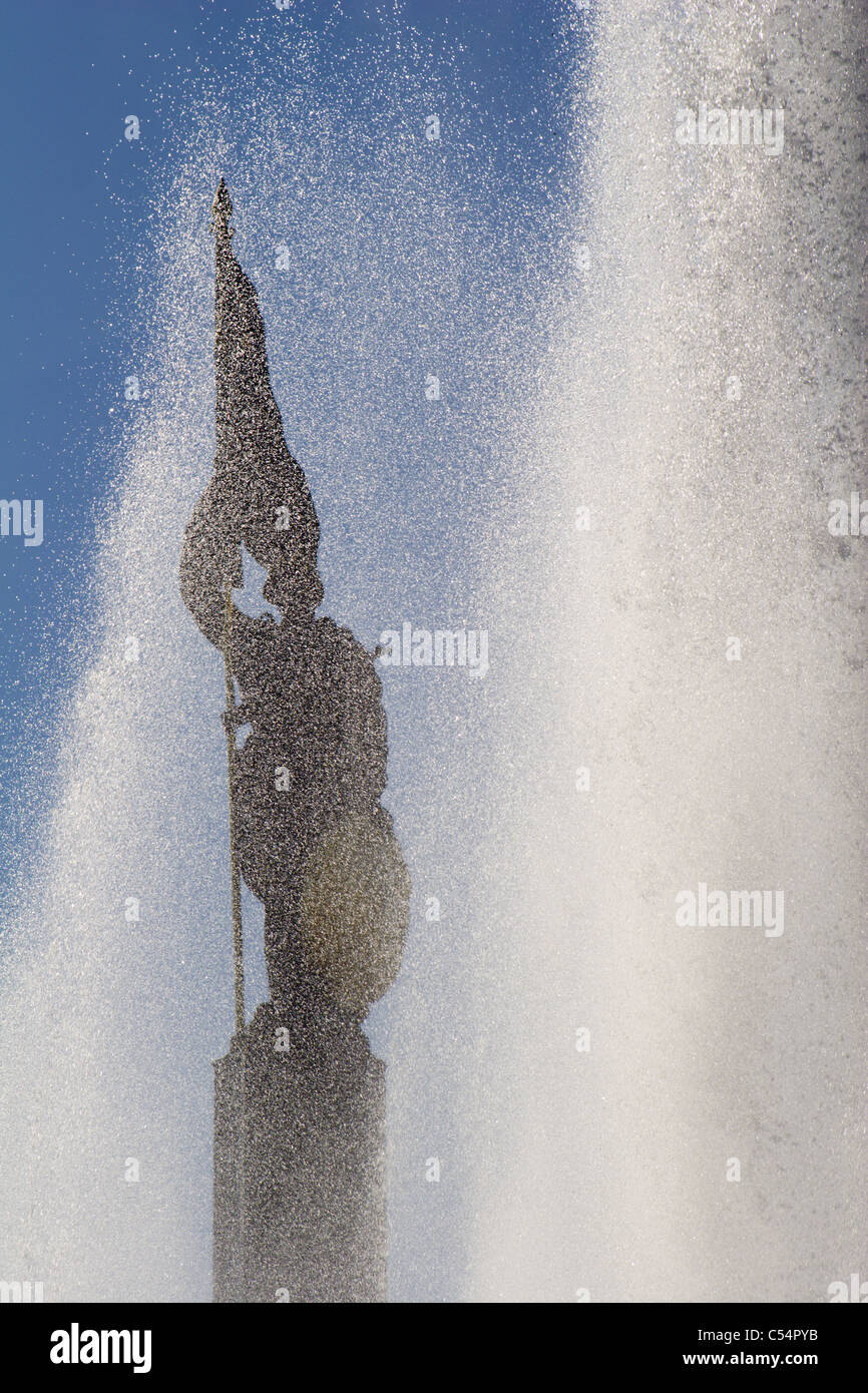 Fontana di Vienna - soldato russo Foto Stock