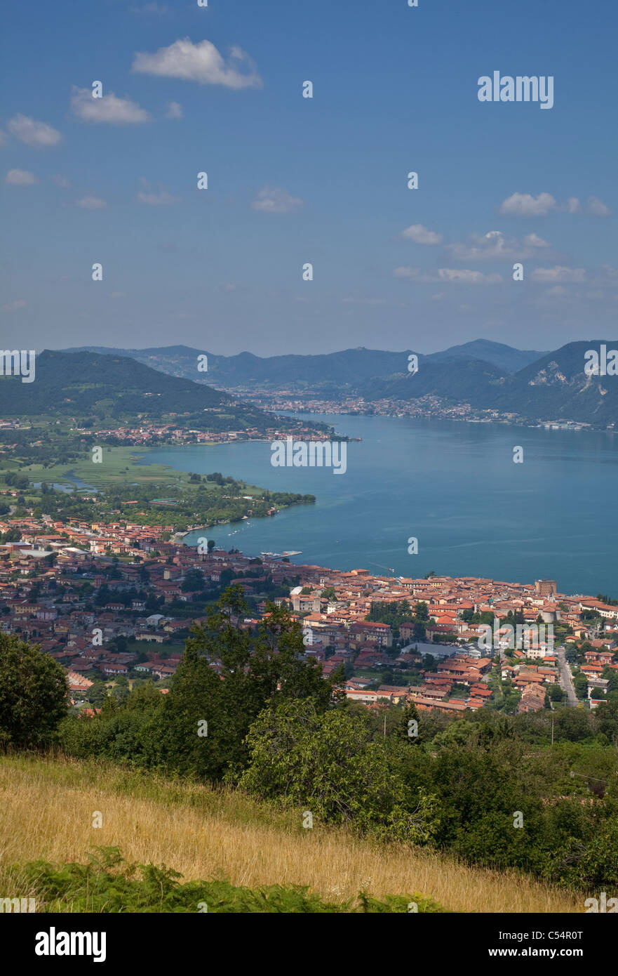 Il lago d'Iseo, Italia Foto Stock