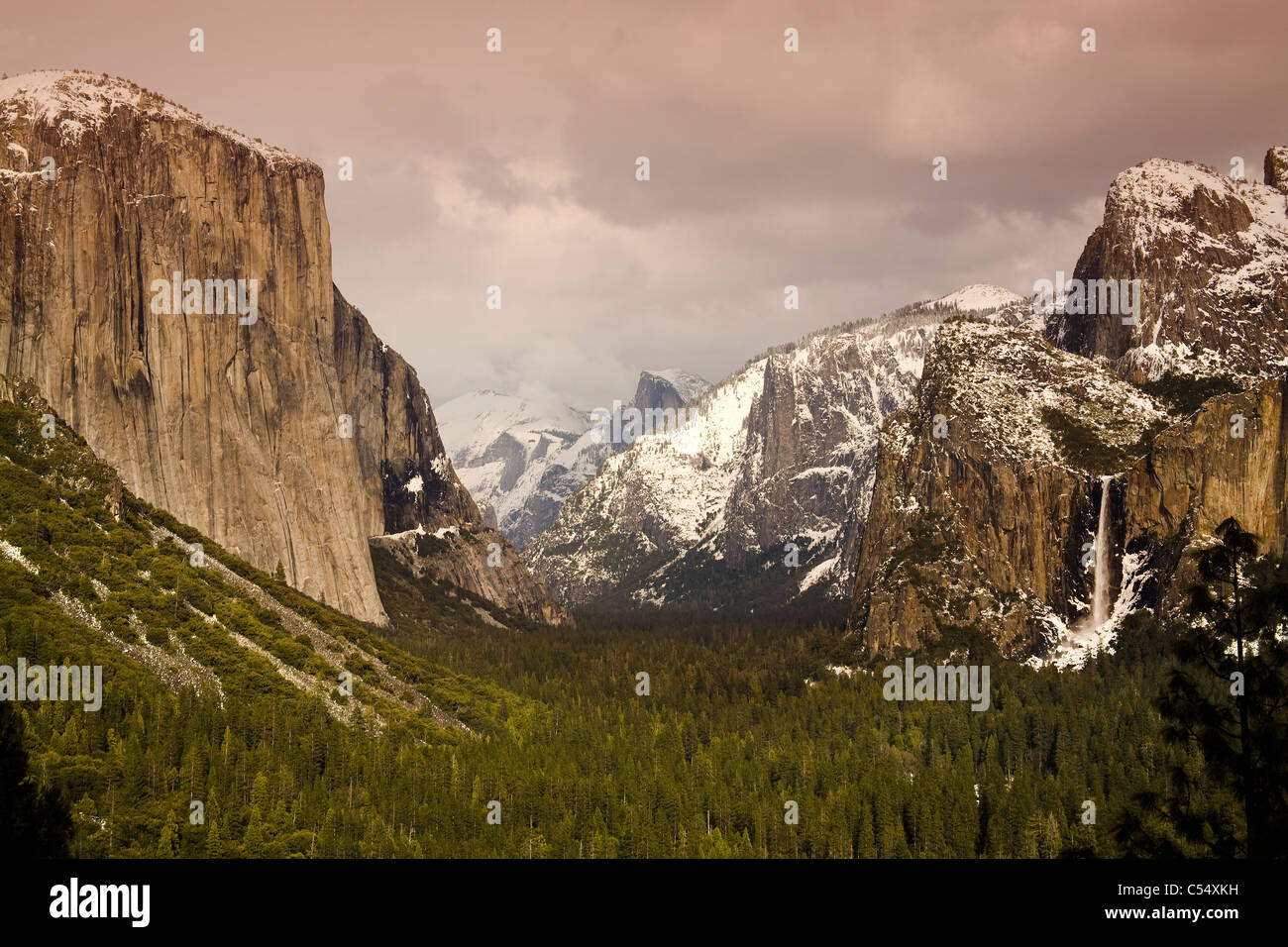 Stati Uniti d'America, Yosemite Valley Yosemite National Park in California, mezza cupola Foto Stock