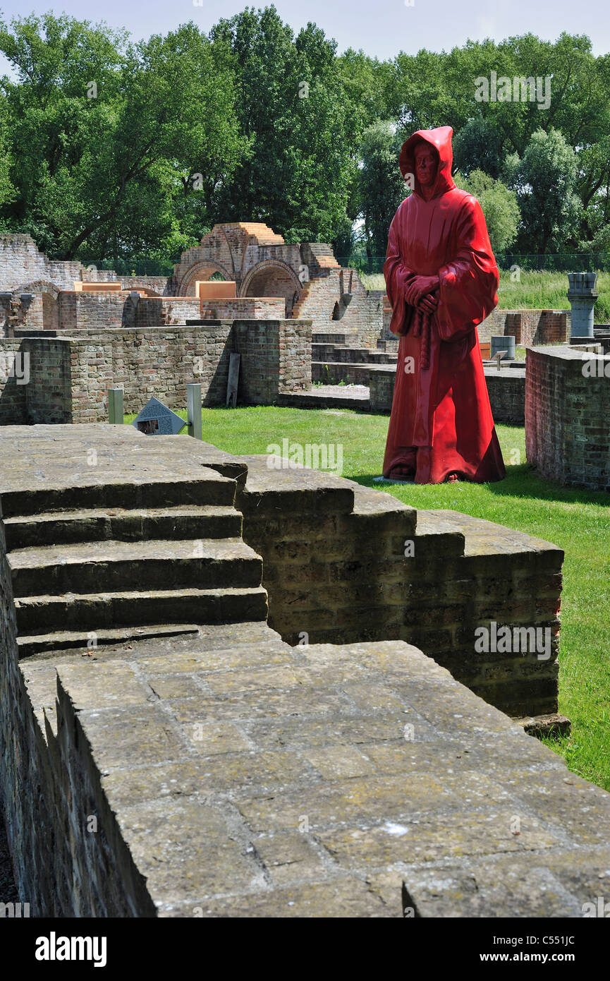 Sito archeologico di Cistercense di Nostra Signora delle dune abbey a dieci Duinen museum, koksijde, Belgio Foto Stock