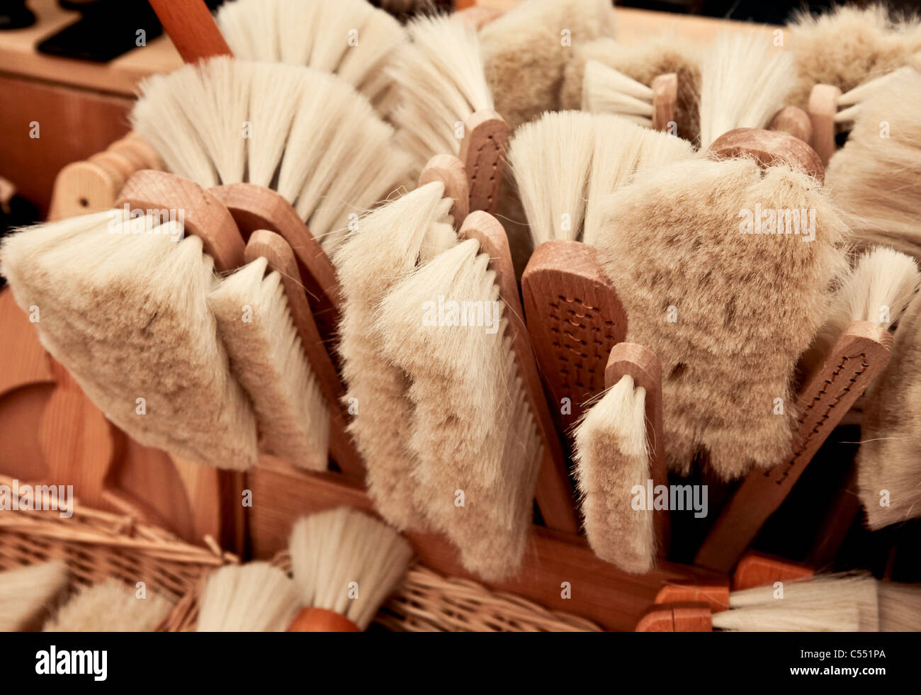 Lato spazzola con setole naturali - Handfeger mit Naturborsten Foto Stock