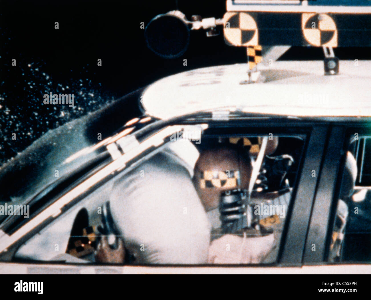 Airbag crash test, General Motors Proving Grounds, Milford, Connecticut, Stati Uniti d'America Foto Stock