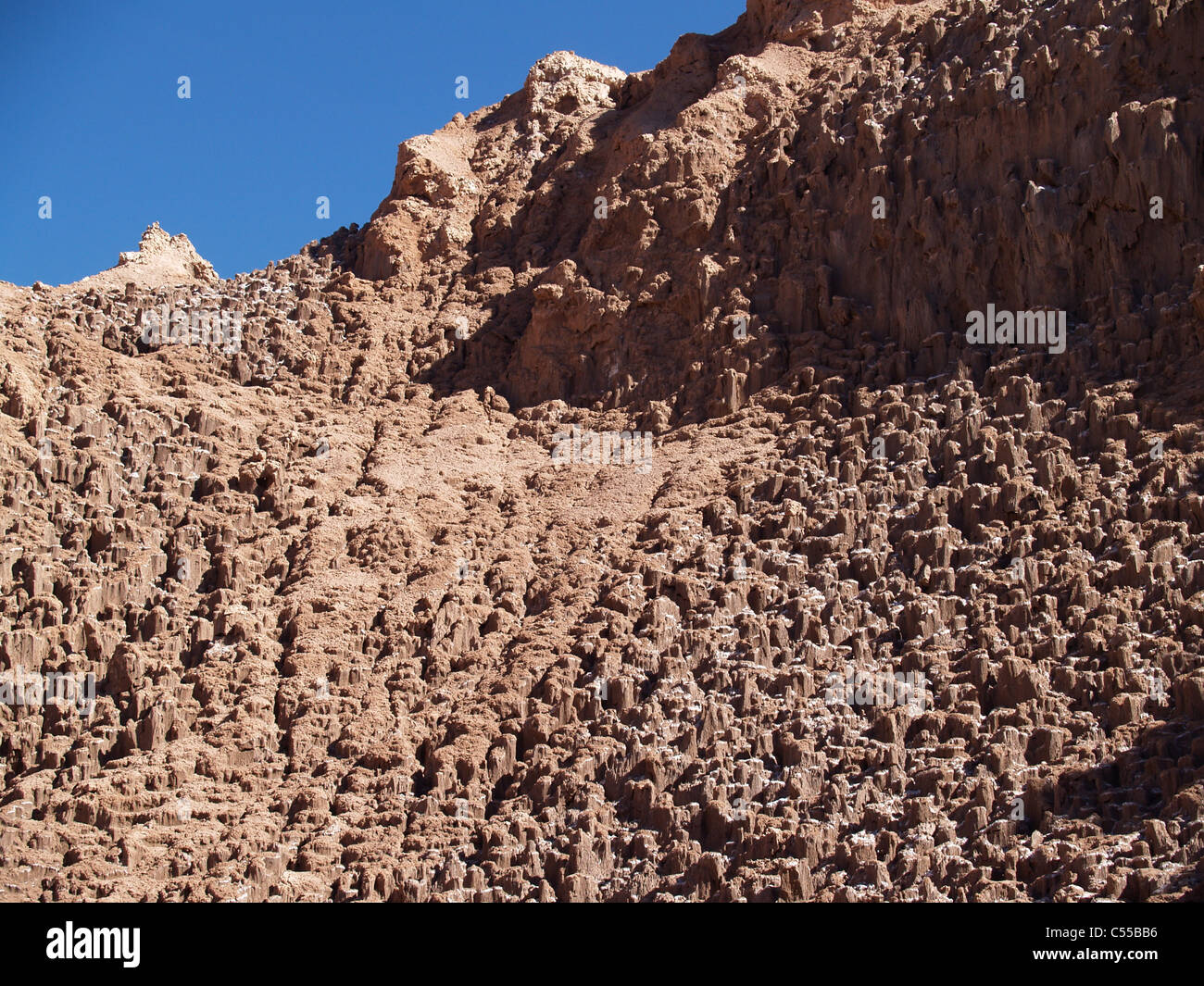 Formazioni di sale nella Cordillera de la Sal, il Deserto di Atacama, Cile Foto Stock