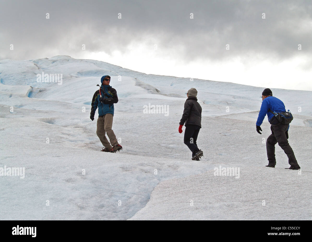 Mini-trekking sul ghiacciaio Perito Moreno in Argentina Foto Stock