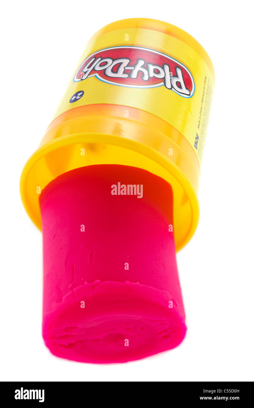 Vasca di kiddies Play-Doh invecchiato 2 anni verso l'alto Foto Stock
