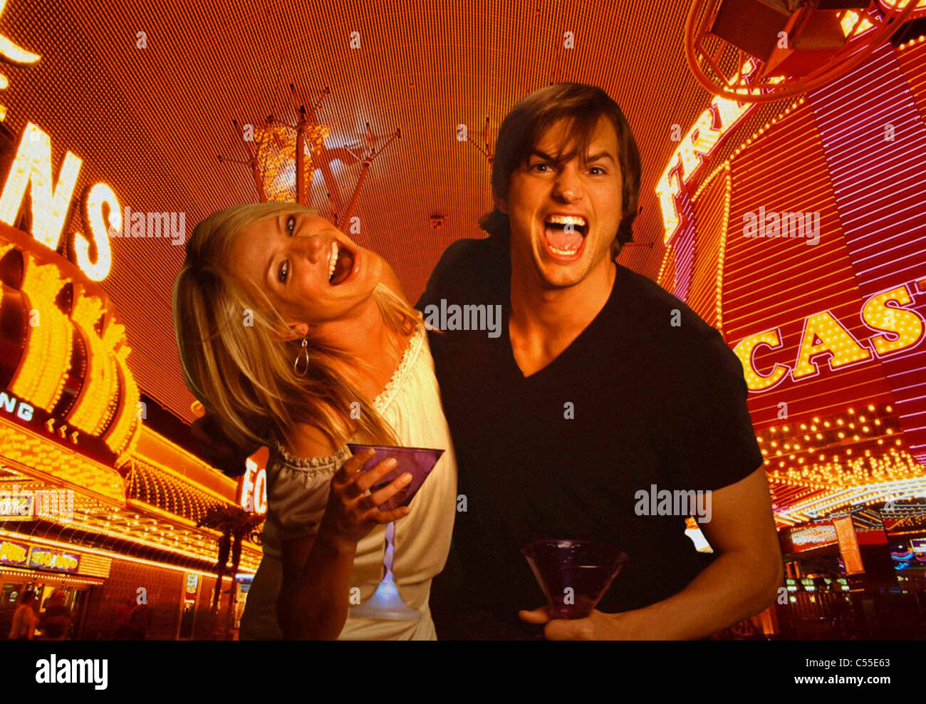 Che cosa accade a Vegas 2008 TCF film con Cameron Diaz e Ashton Kutcher Foto Stock