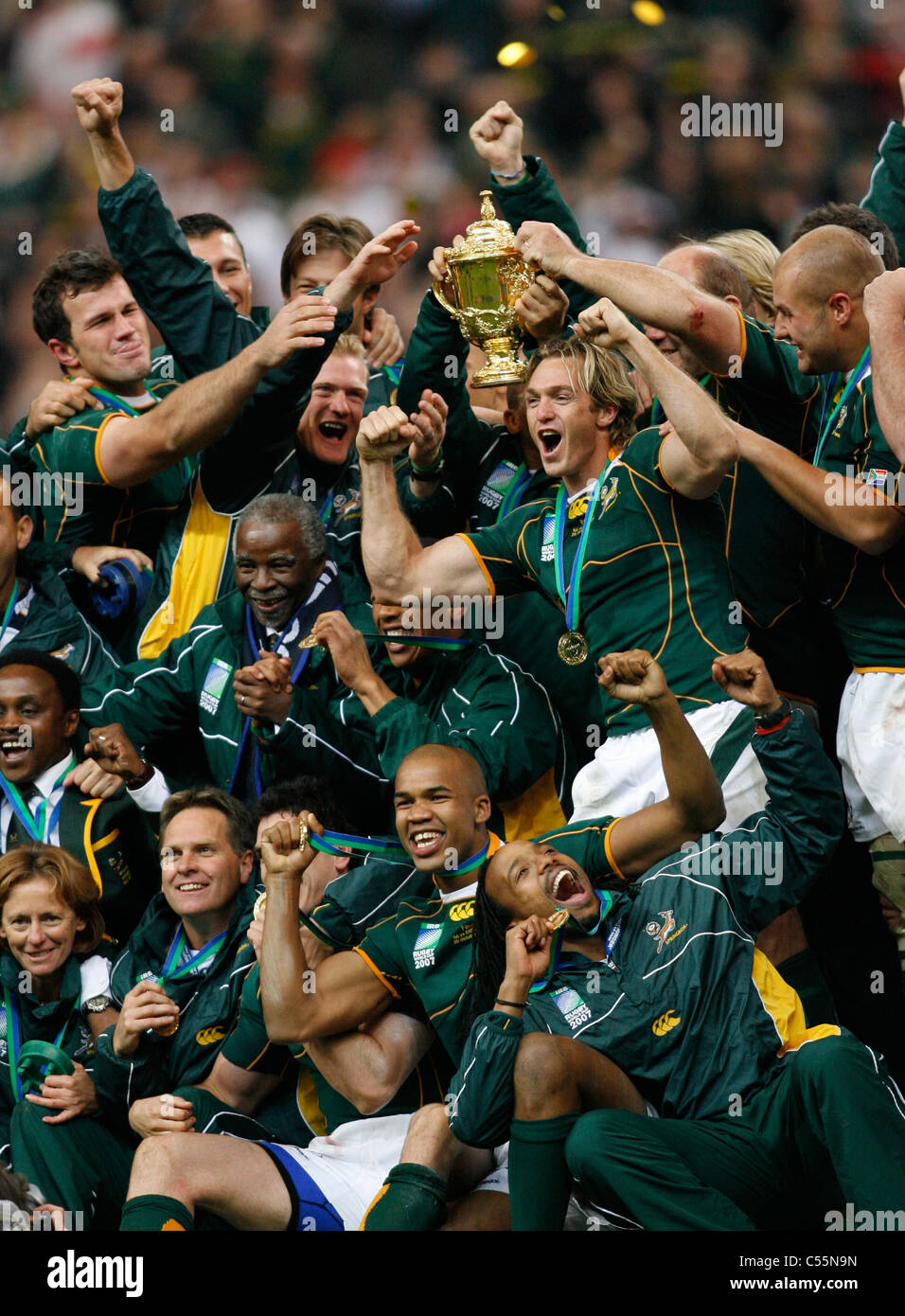 Sud Africa vincitore della Coppa del Mondo di Rugby 2007 FINALE DI  INGHILTERRA E SUD AFRICA allo Stade de France / Saint Denis Sabato 20  Ottobre Foto stock - Alamy