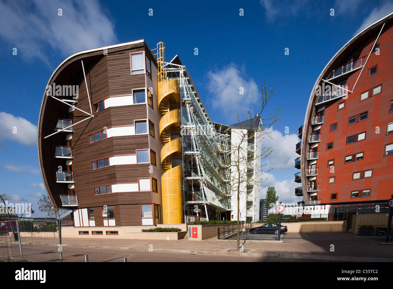 I Paesi Bassi, Den Bosch, Moderno appartamento edifici chiamati Armada nel quartiere chiamato Paleiskwartier. Foto Stock