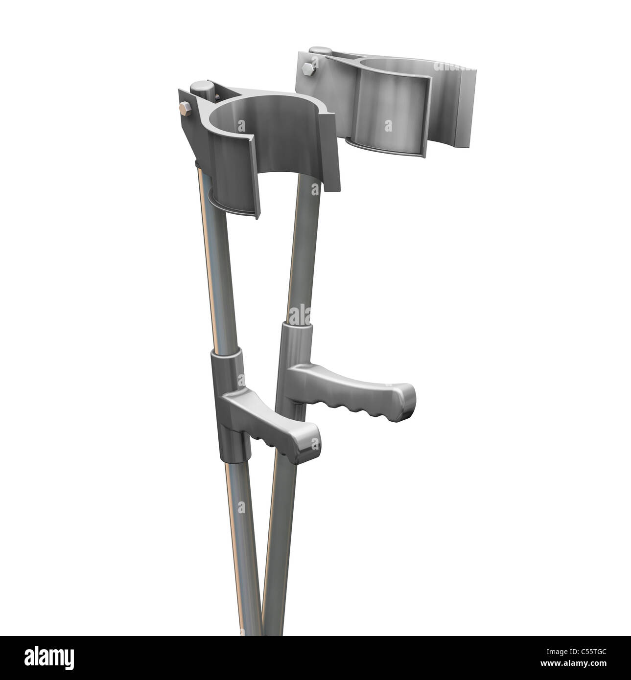 3D render di stampelle Foto Stock