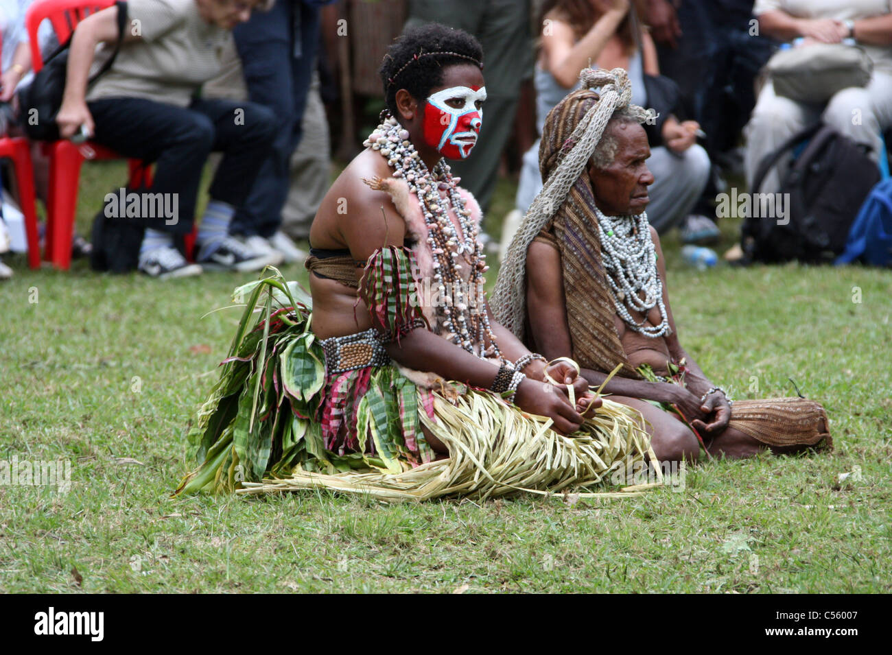 Papuasi a Sing-Sing a Mount Hagen Foto Stock