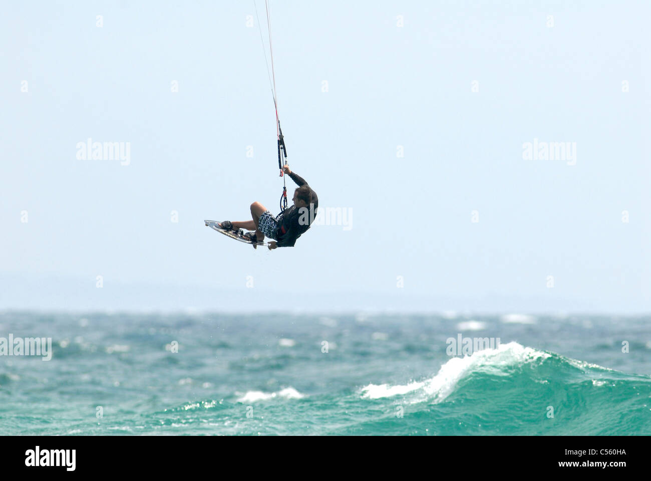 Kite surfer in azione Foto Stock