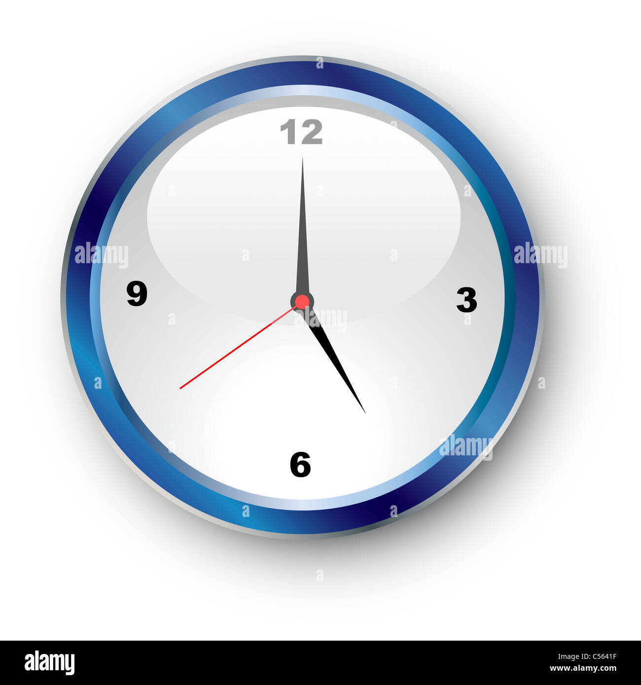 Illustrazione di un clockface standard Foto Stock