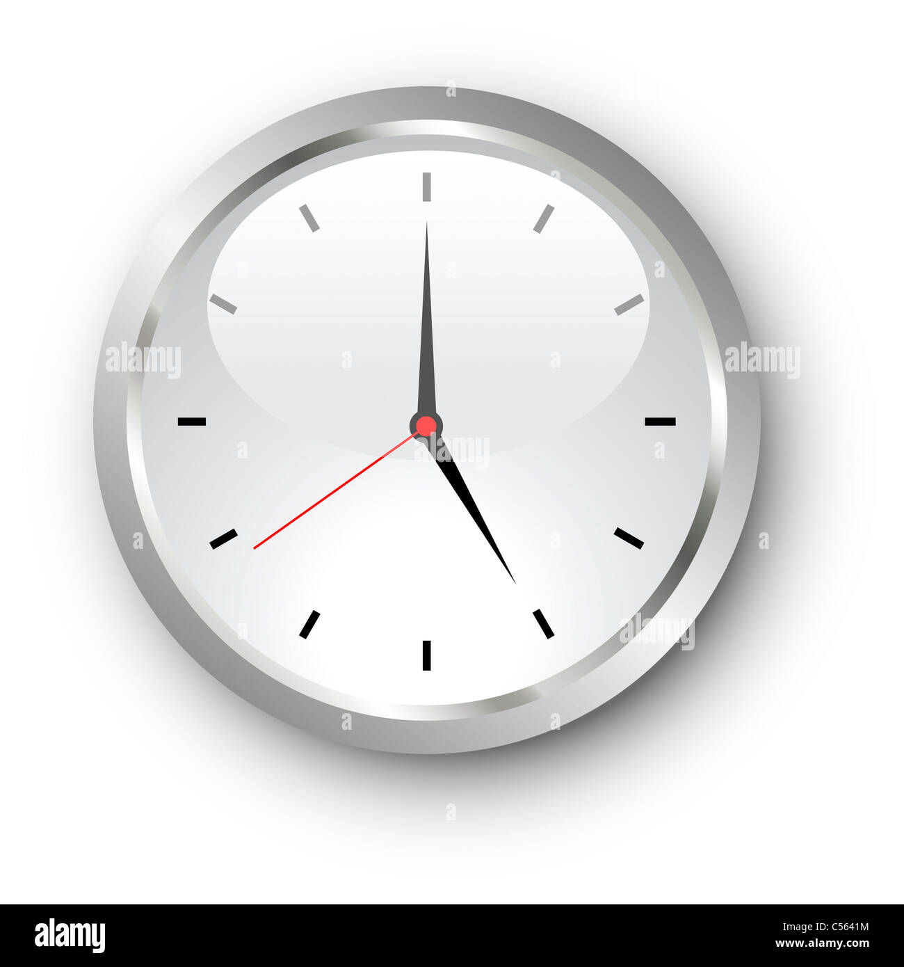 Illustrazione di un clockface standard Foto Stock
