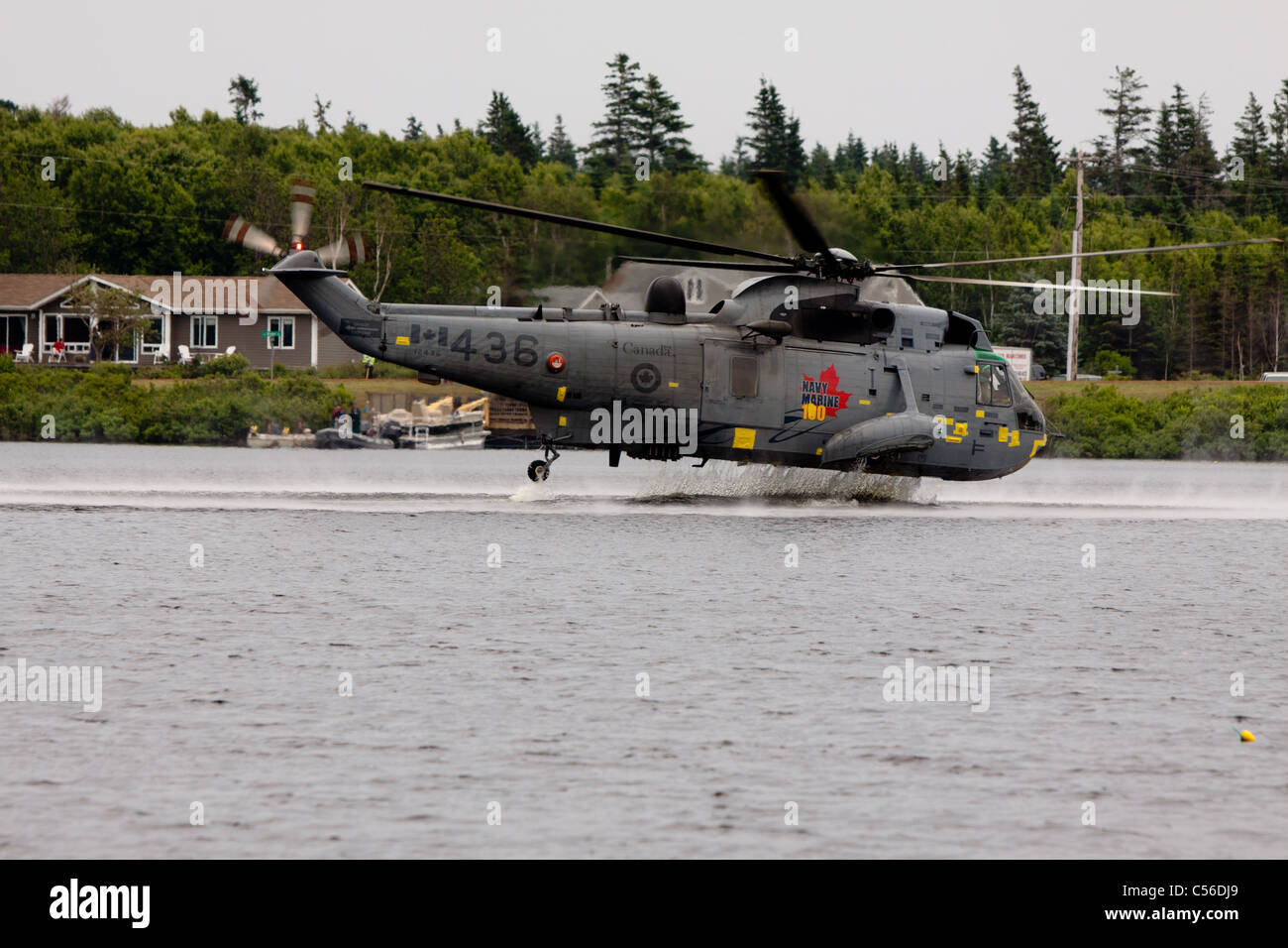 Il principe William Duca di Cambridge piloti un Sikorsky CH-124 Sea King elicottero durante una formazione waterbird esercizio in PEI Foto Stock