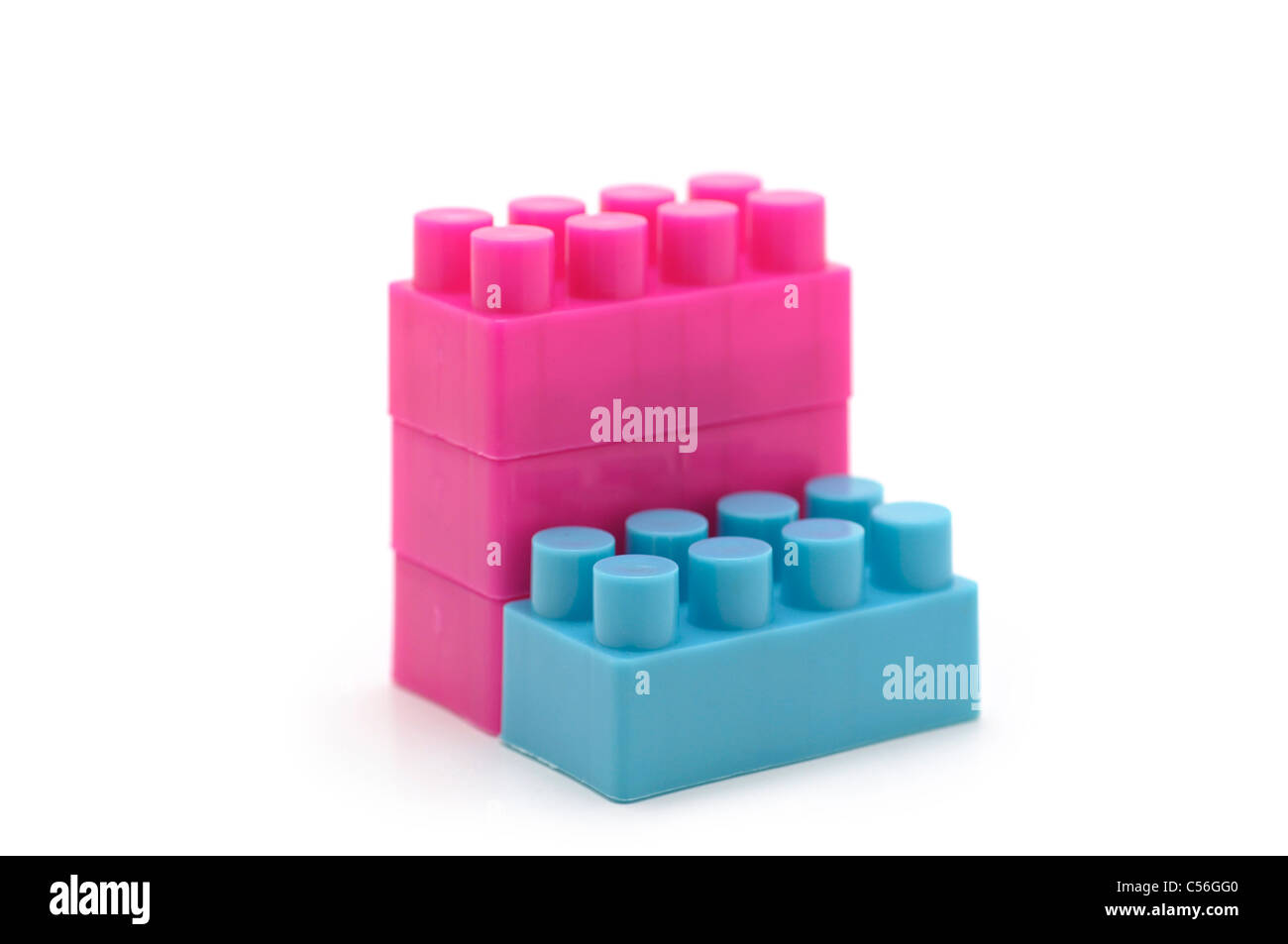 Costruzione di blocchi, plastica Foto Stock