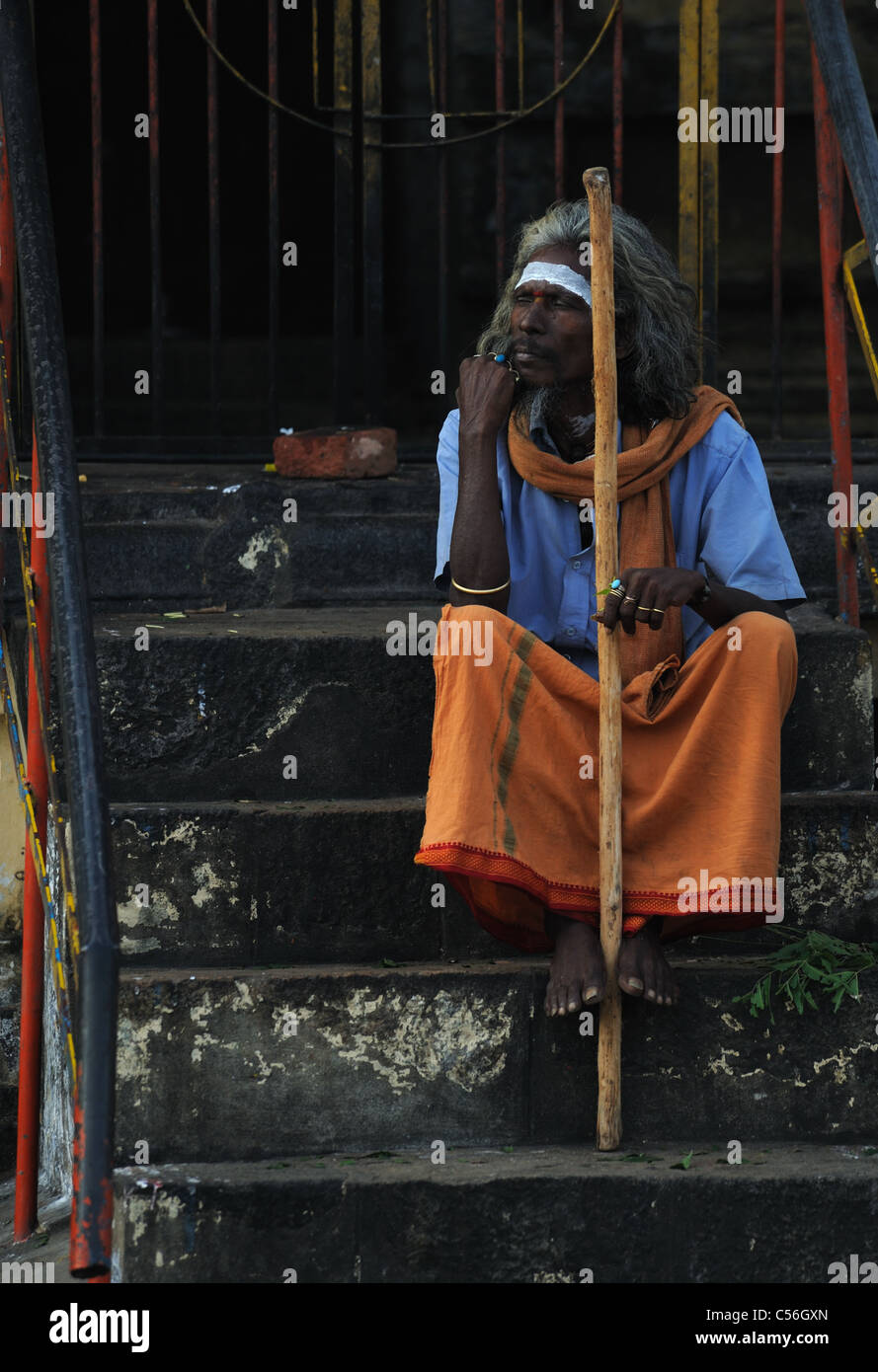 Un devoto indiano - Sathu Foto Stock