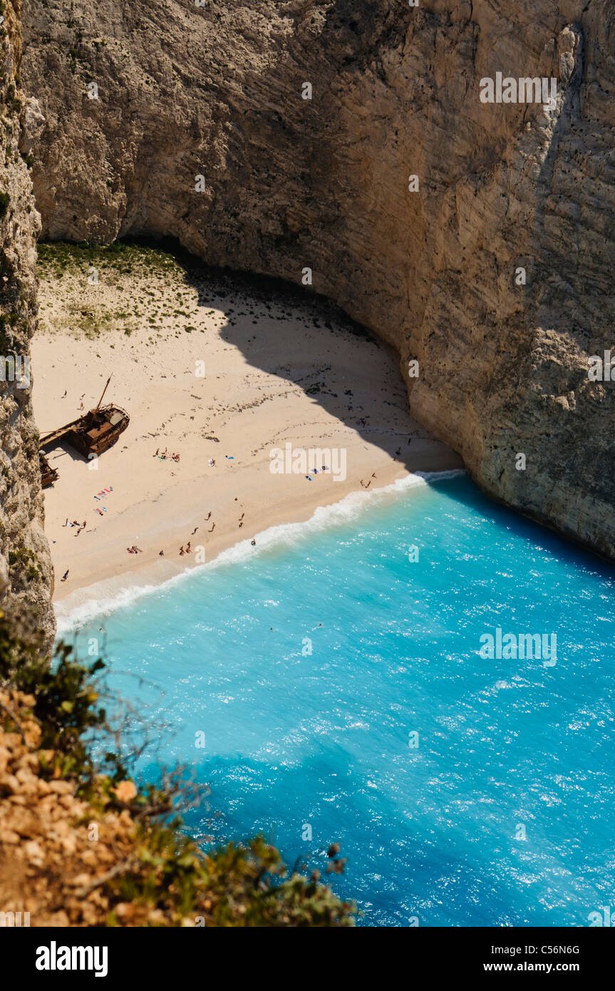 MV Panagiotis a Navagio (naufragio) Baia, Zante Foto Stock