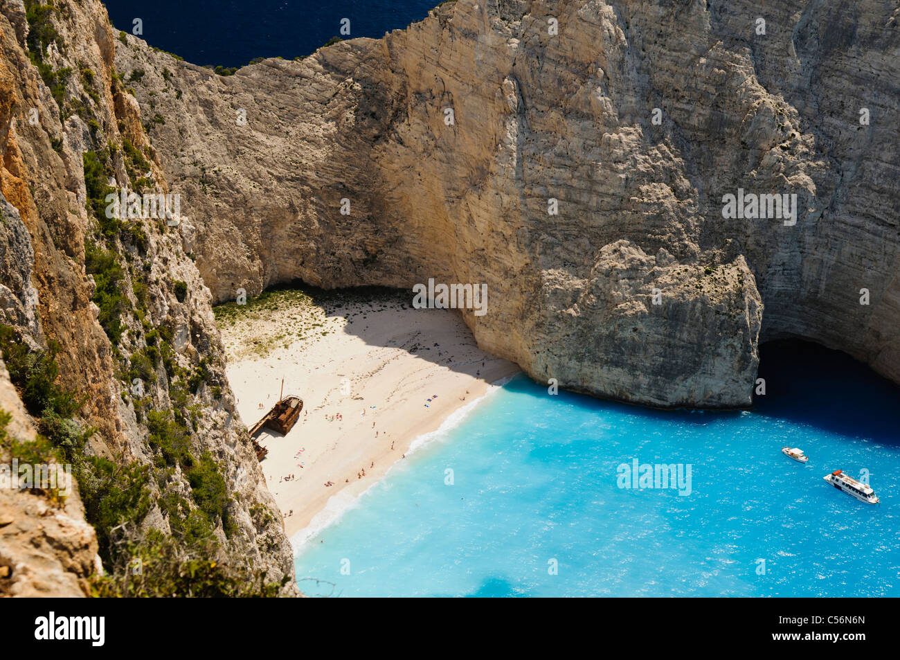 MV Panagiotis a Navagio (naufragio) Baia, Zante Foto Stock