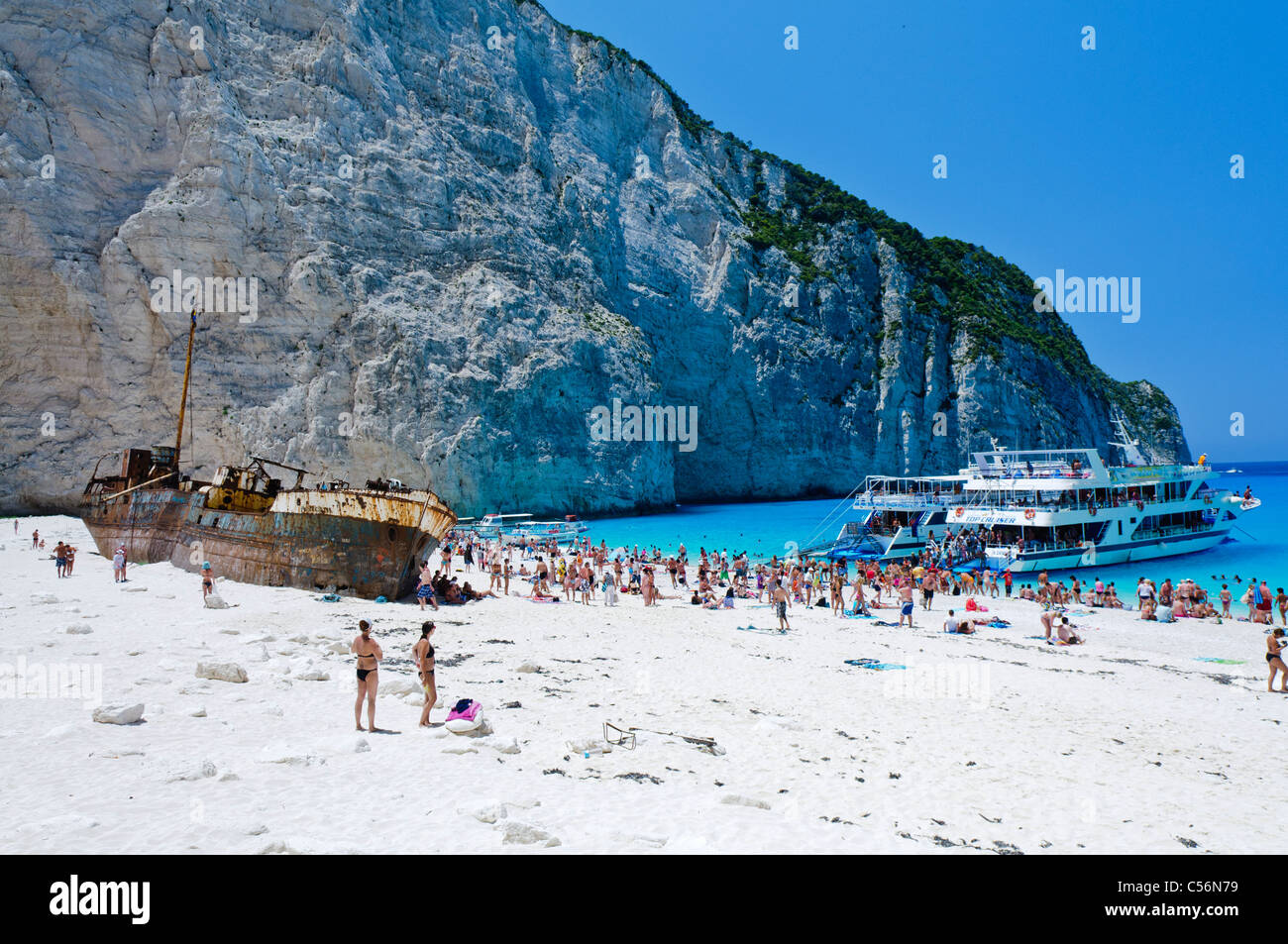 MV Panagiotis a Navagio (naufragio) Baia, Zante Foto Stock