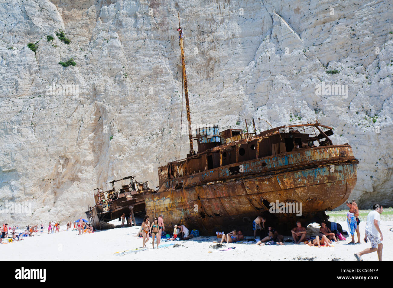 MV Panagiotis a Navagio (naufragio) Baia, Zante Foto Stock