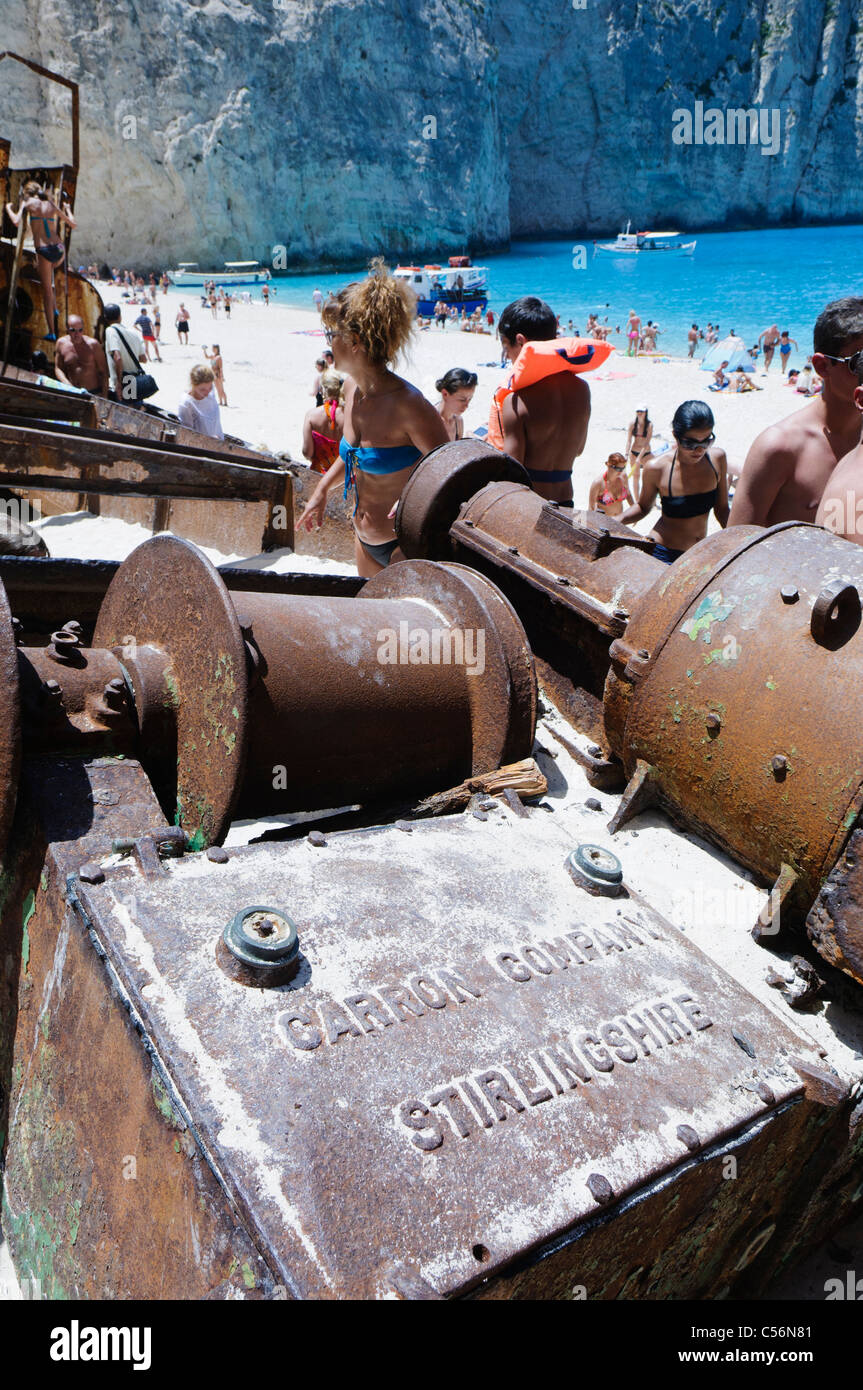MV Panagiotis a Navagio (naufragio) Baia, Zante Foto Stock